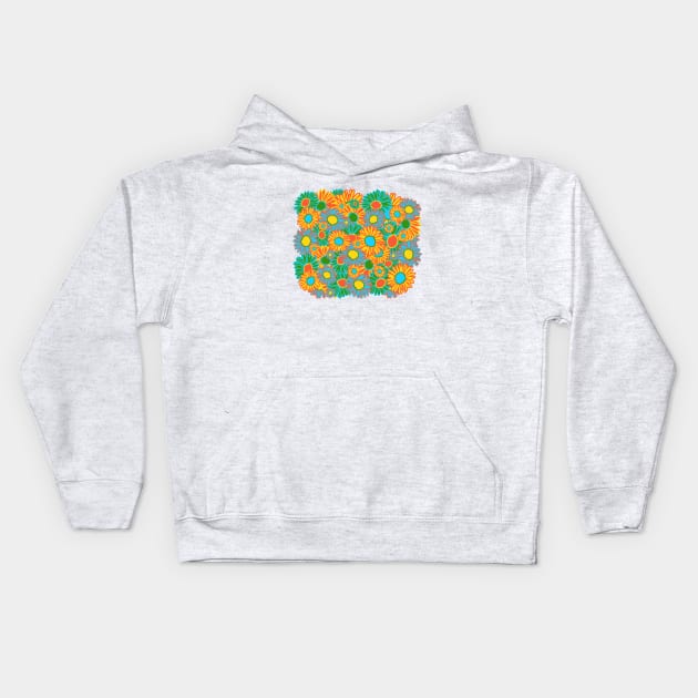 Hippe Daisy Floral Bloom Kids Hoodie by TintedRed